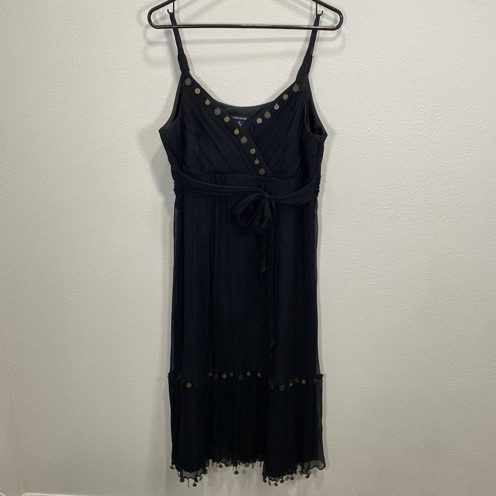 Boston Proper silk dress black